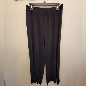 Loft Black Pleated Wide Legged Pants